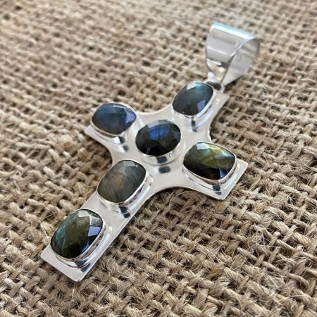 Labradorite Cross Pendant