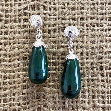 Malachite Tear Drop Earrings