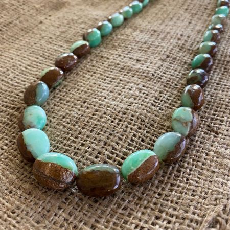 Green Opal Ovals Necklace