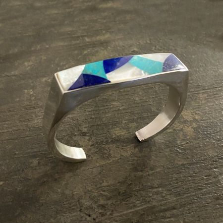 Lapis, Blue Turquoise and Mother Of Pearl Cuff