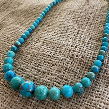 New Red Skin Turquoise Beaded Necklace