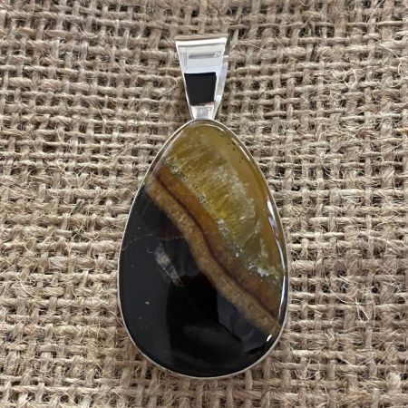 Septarian Stone with Pyrite Stone Pendant
