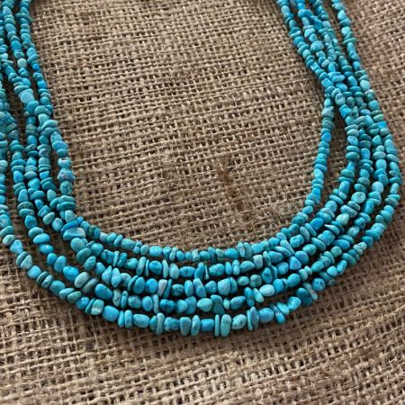 Five Strand Campitos Turquoise Necklace