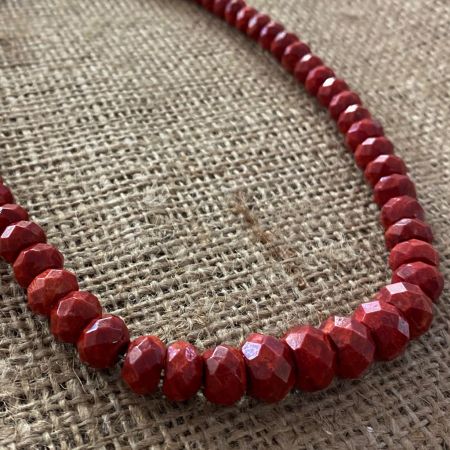 Faceted Coral Necklace