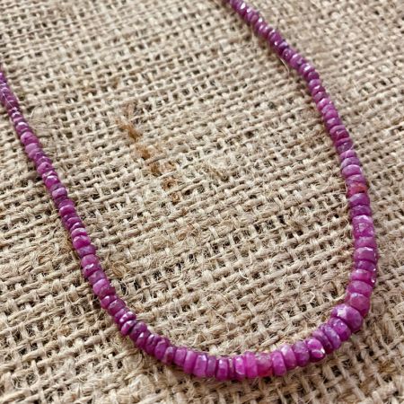 Faceted Ruby Necklace