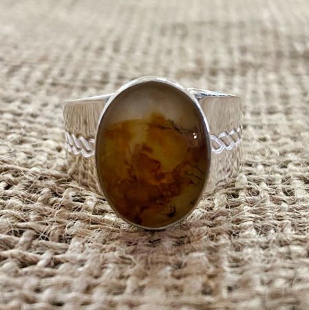Yellow Agate Ring - Size 12