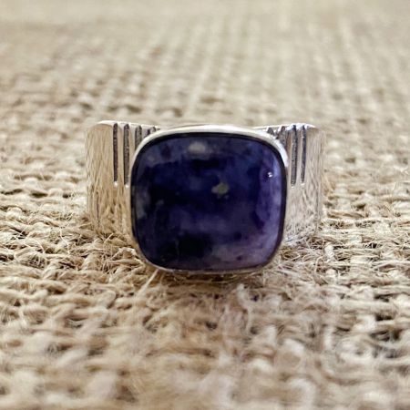 Squared Lavender Opal Ring - Size 9