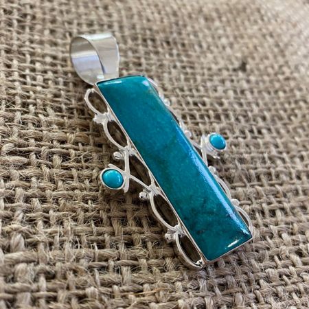 Nako and Azure Peaks Turquoise Pendant