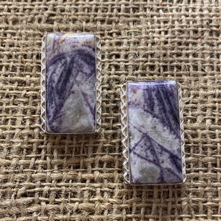 Mongolian Fluorite Post Earrings
