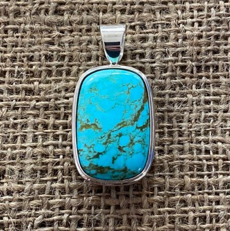 Reversible Turquoise and Amethyst Pendant