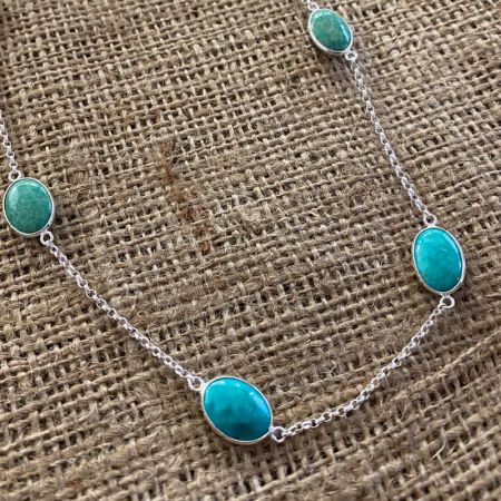 Chilean Turquoise Chain Necklace