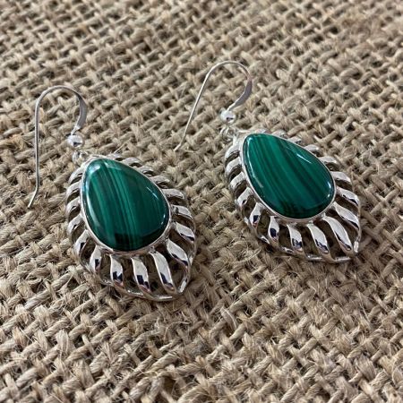 Malachite Dangle Earrings