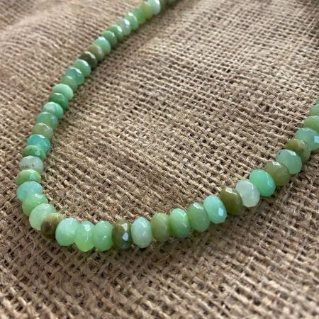 Faceted Chrysoprase Necklace
