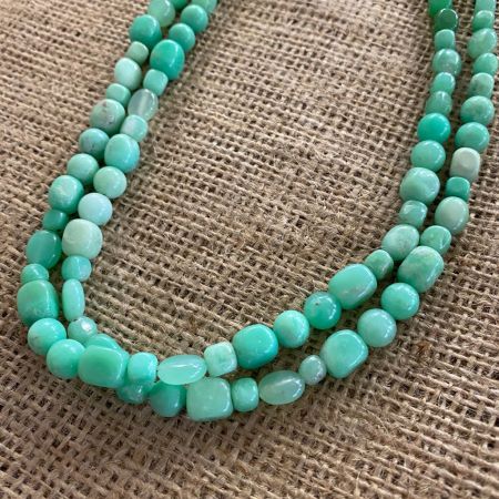 Chrysoprase Double Strand Necklace