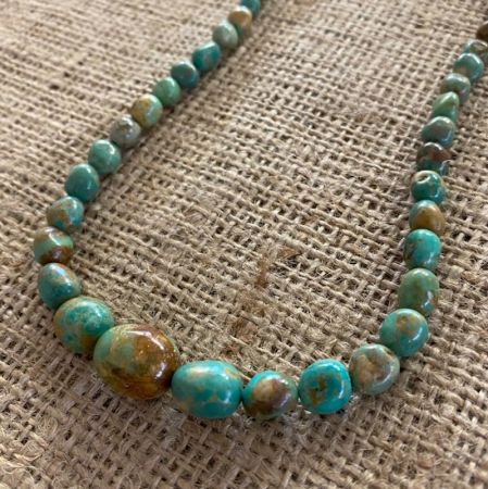 Green Turquoise Nugget Necklace