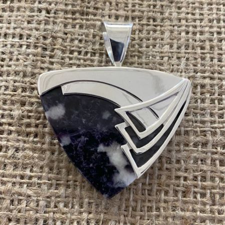 Purple Lepidolite Reversible Pendant