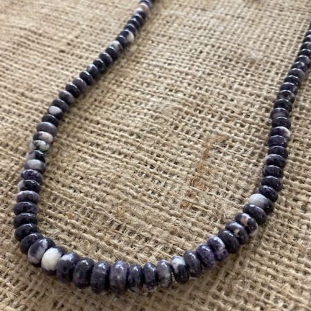Purple Lepidolite Rondelle Necklace