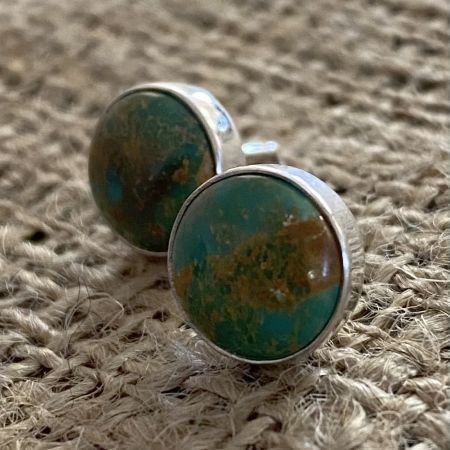 Green Turquoise Post Earrings