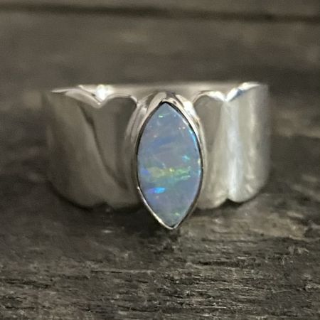 Synthetic Opal Ring - Size 8