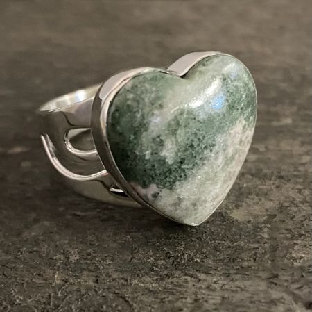 Nevada Lapis Heart Ring - Size 11