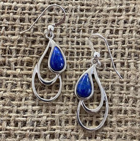 Lapis Tear Drop Earrings