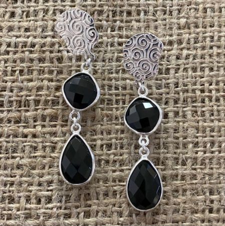 Midnight Chalcedony Post Earrings
