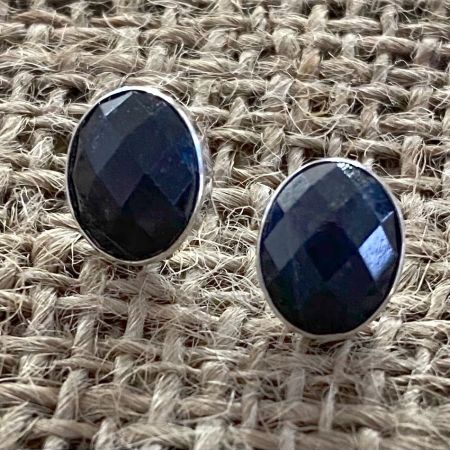 Blue Sapphire Stud Earrings