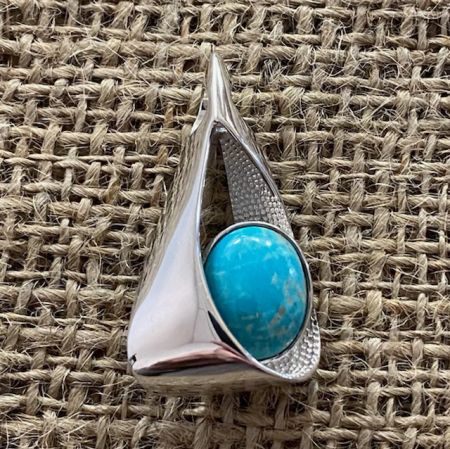 Contemporary Red Skin Turquoise Pendant