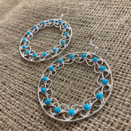 Azure Peaks Wired Hoop Earrings