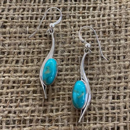 Santa Rita Turquoise Contemporary Dangle Earrings