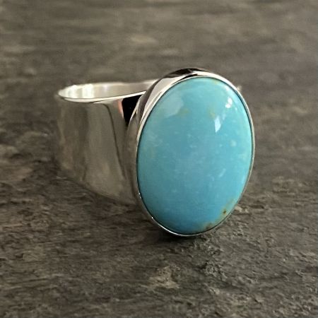Anhui Turquoise Oval Ring