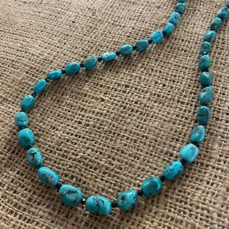 Seven Peaks Turquoise and Black Spinel Rope Necklace