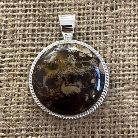 Indonesian Amber Framed Pendant