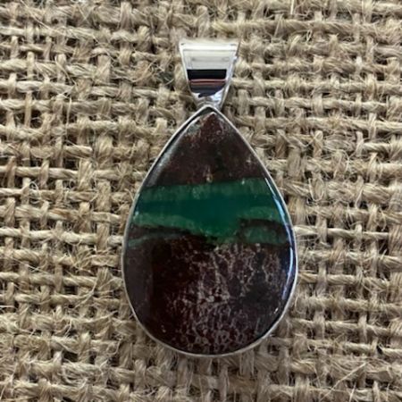 Boulder Chrysoprase Tear Drop Pendant
