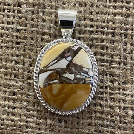 Brecciated Mookaite Oval Pendant
