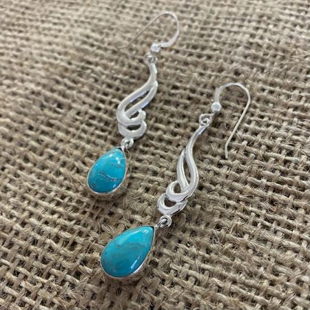 Turquoise Hill Tear Drop Dangle Earrings