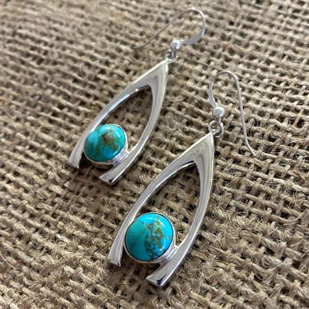 Turquoise Wishbone Earrings