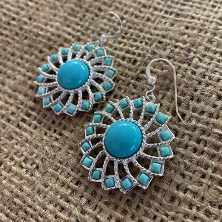 Campitos Turquoise Sunflower Earrings