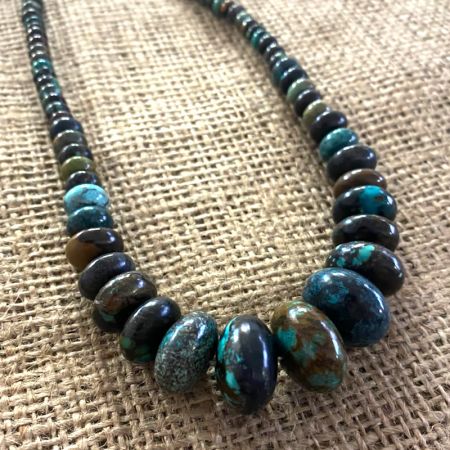 Hubei Turquoise Rondelle Necklace