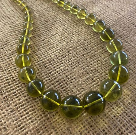 Green Amber Rounds Necklace