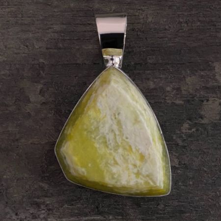 Semi Faceted Yellow Bauhinia Pendant