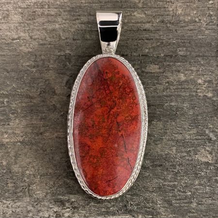 Cuprite Long Oval Pendant