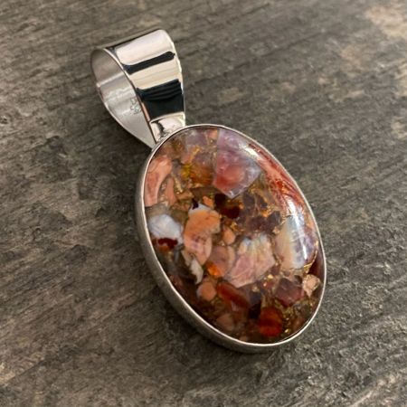 Jelly Fire Opal Pendant