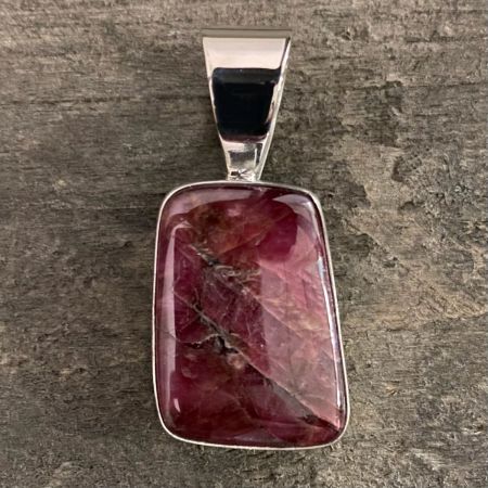 Rhodonite Freeform Pendant