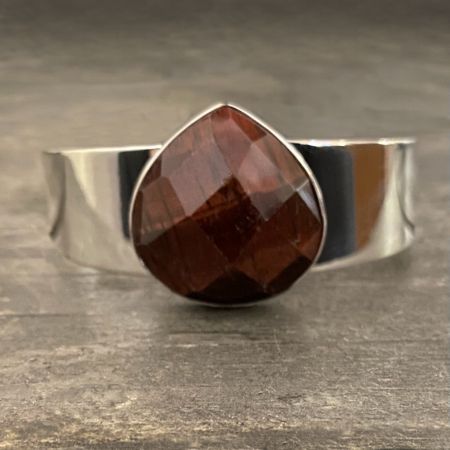 Faceted Red Tiger Eye Cuff