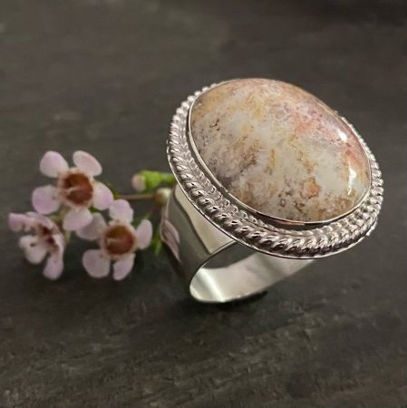Graveyard Point Agate Ring - Size 12