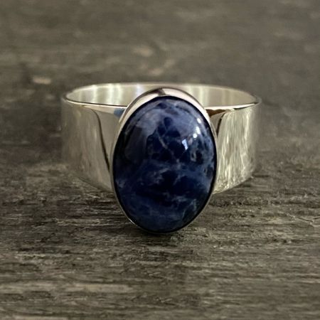 Sodalite Oval Ring - Size 11