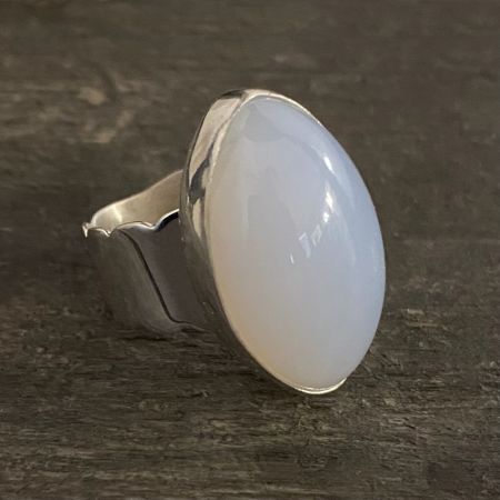Blue Chalcedony Marquis Ring - Size 8