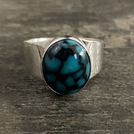 Anhui Turquoise Small Oval Ring