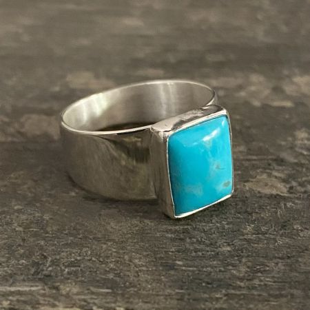 Turquoise Rectangle Ring - Size 7